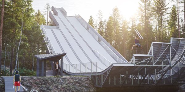 Havainnekuva Action Sport Parkista. Kuva: Antti Rissanen / Trail It Oy.